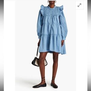 SEA ny
Sevyn Ruffled Tiered Seersucker
Mini Dress - Light Blue spring party $350